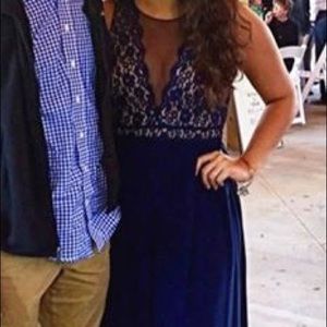 Navy Prom/Formal Dress- Worn once, Size 10!
